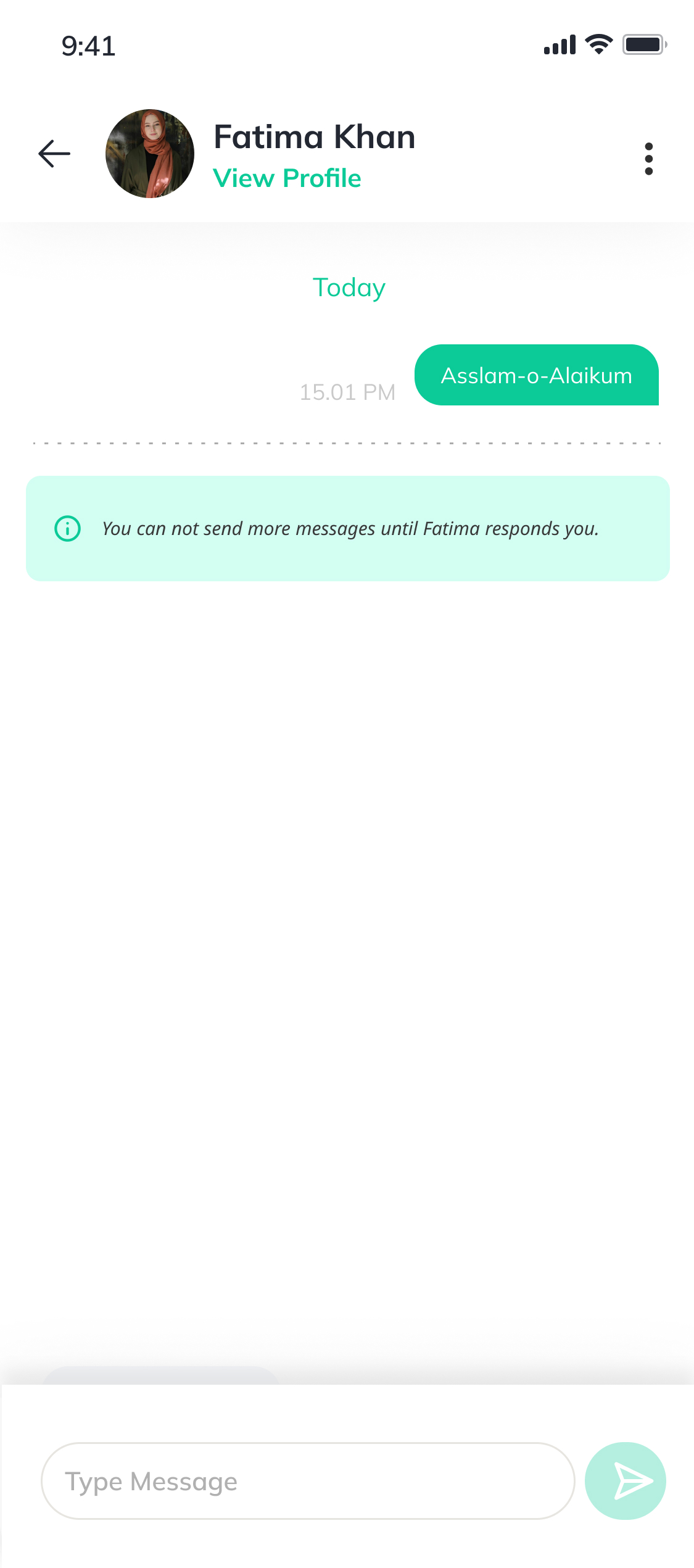 Message Request Sent